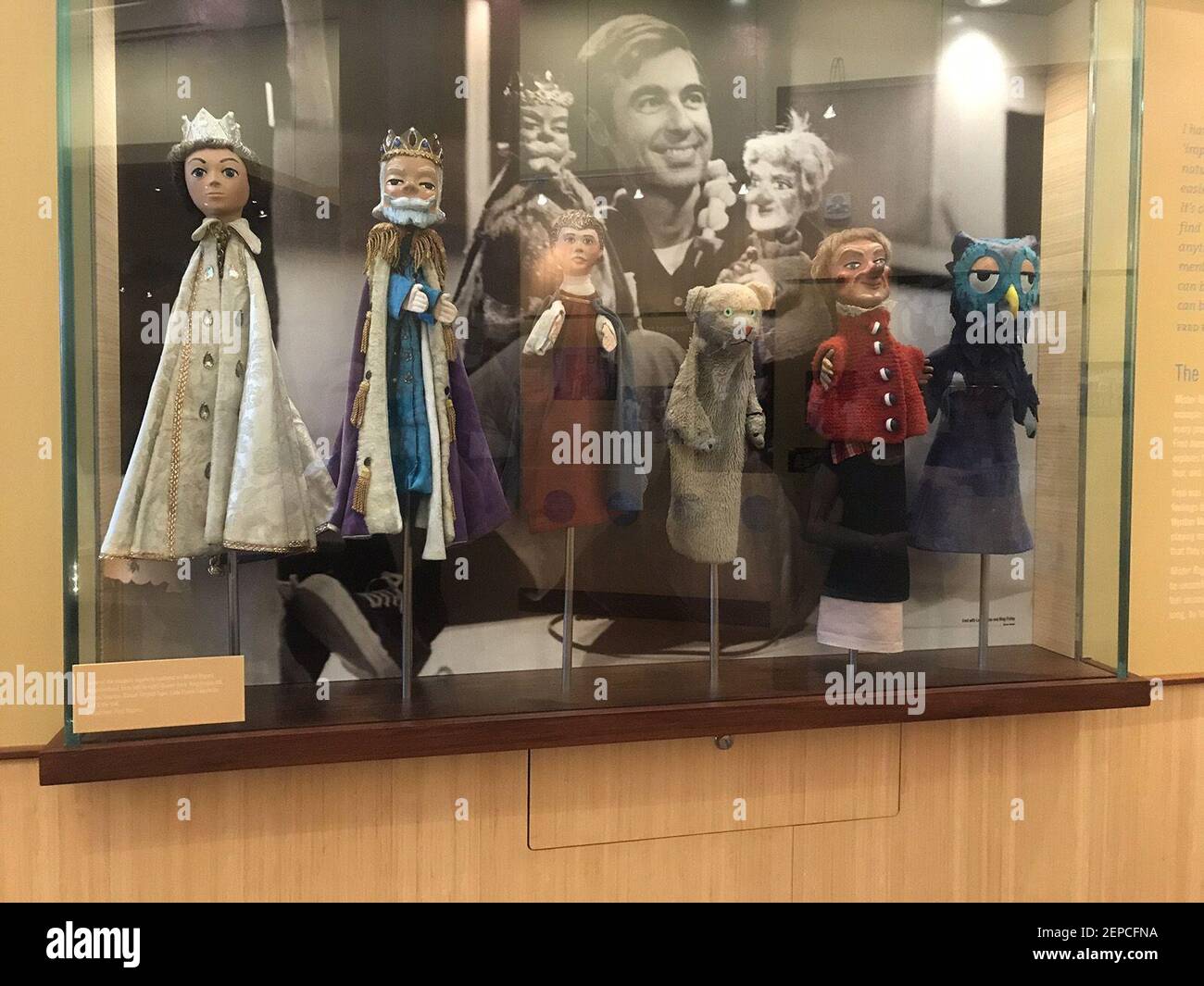 Some of the original puppets from "Mister Rogers Neighborhood" inside
