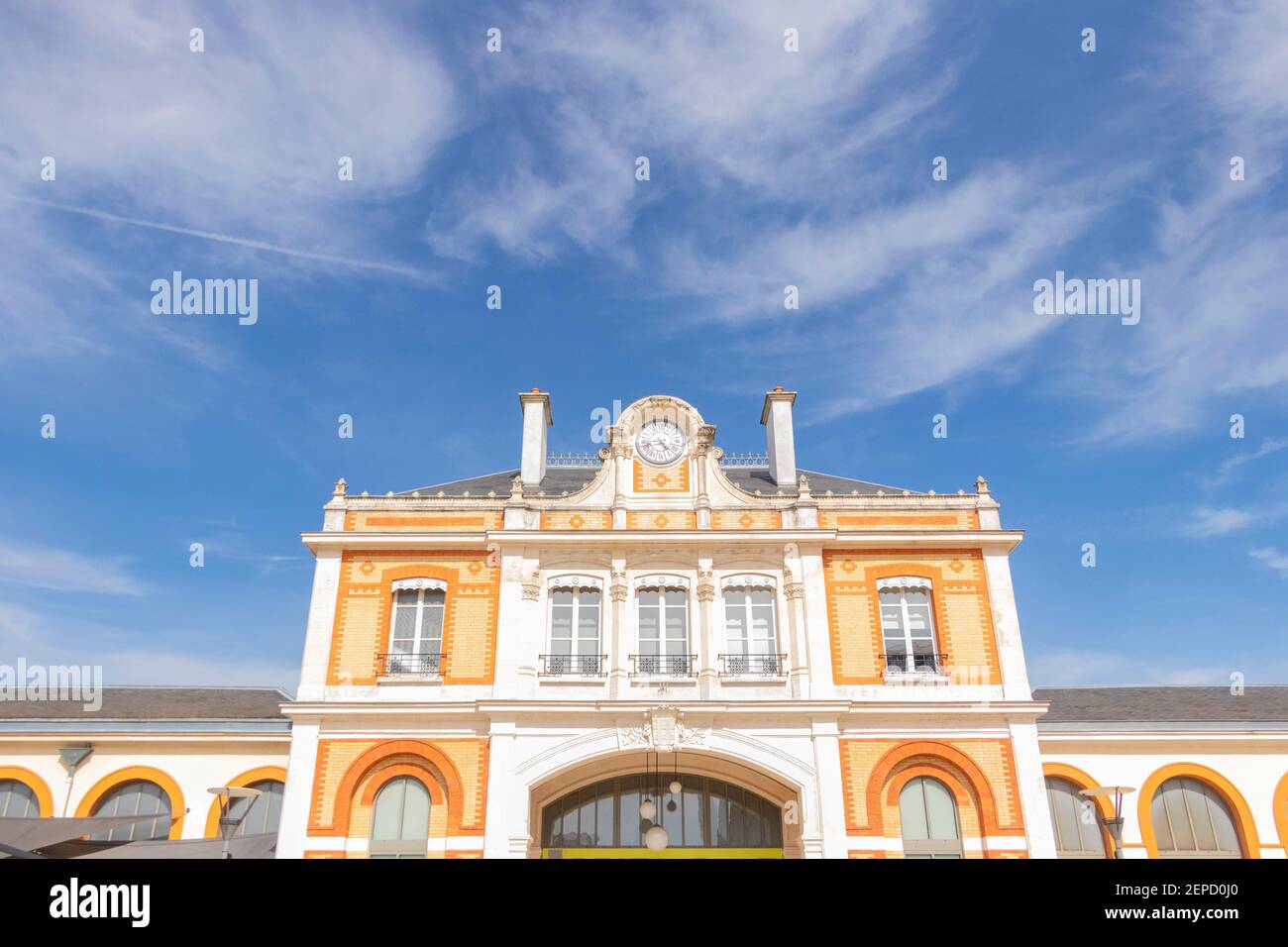 exterior of Vichy train station building in Vichy France Stock Photo