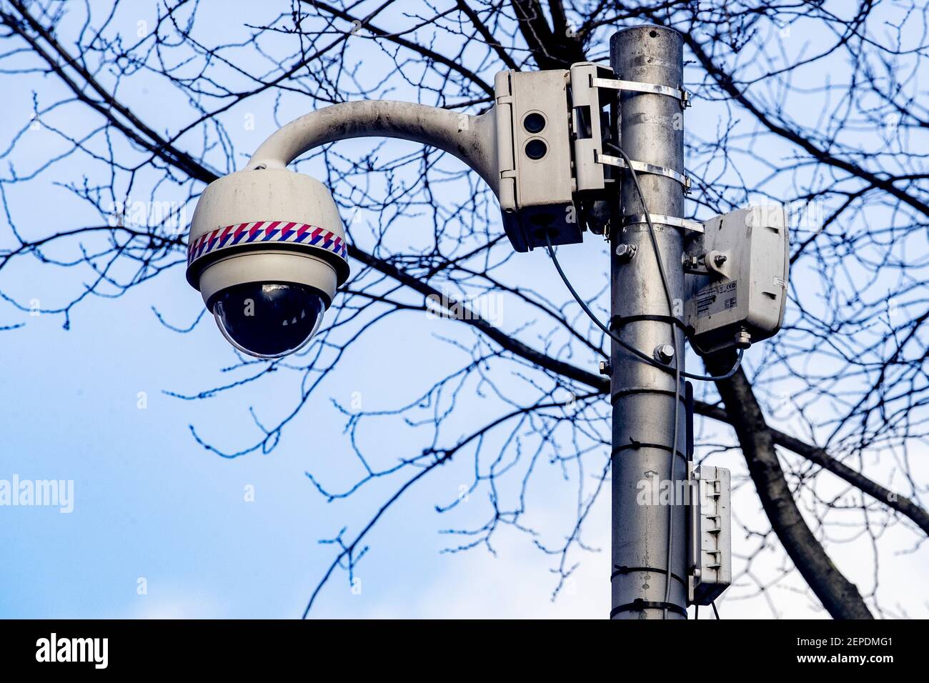 AMSTERDAM, De Wallen, 08-12-2019, A CCTV camera of the police in the  streets of The red light district in the centre of Amsterdam. (Photo by Pro  Shots/Sipa USA Stock Photo - Alamy