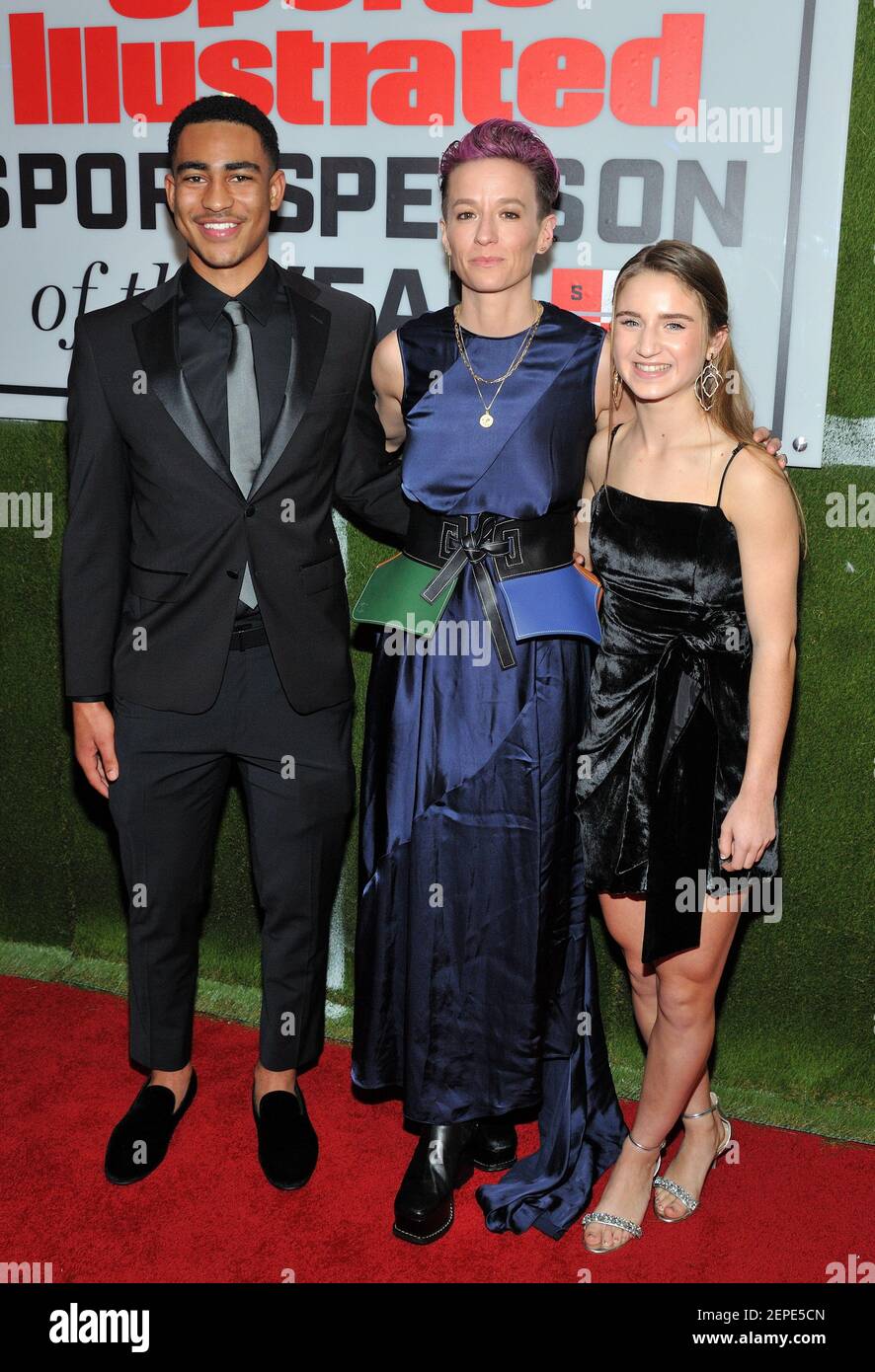 L-R: Bryce Young, Megan Rapinoe and Ally Sentnor attend the Sports