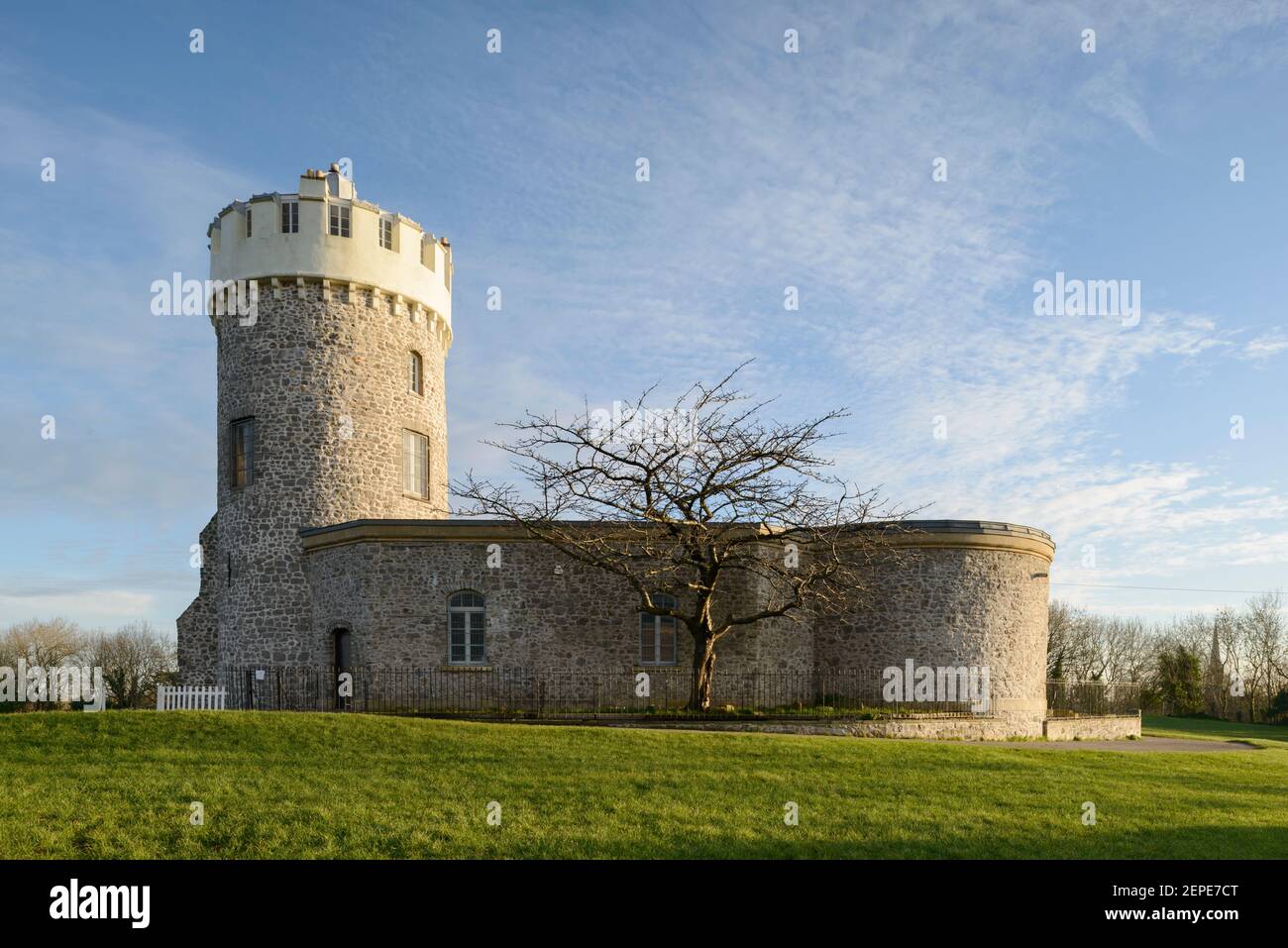 Clifton Observatory, Bristol, on a winter morning. Stock Photo