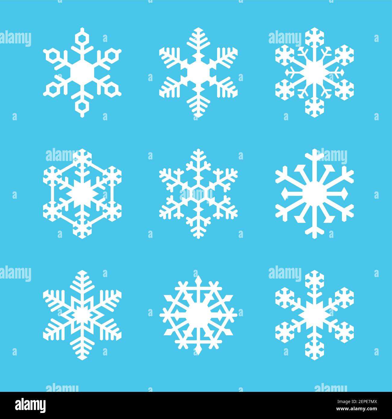 White Snowflake 9 Vector Set 1 Stock Vector Image & Art - Alamy