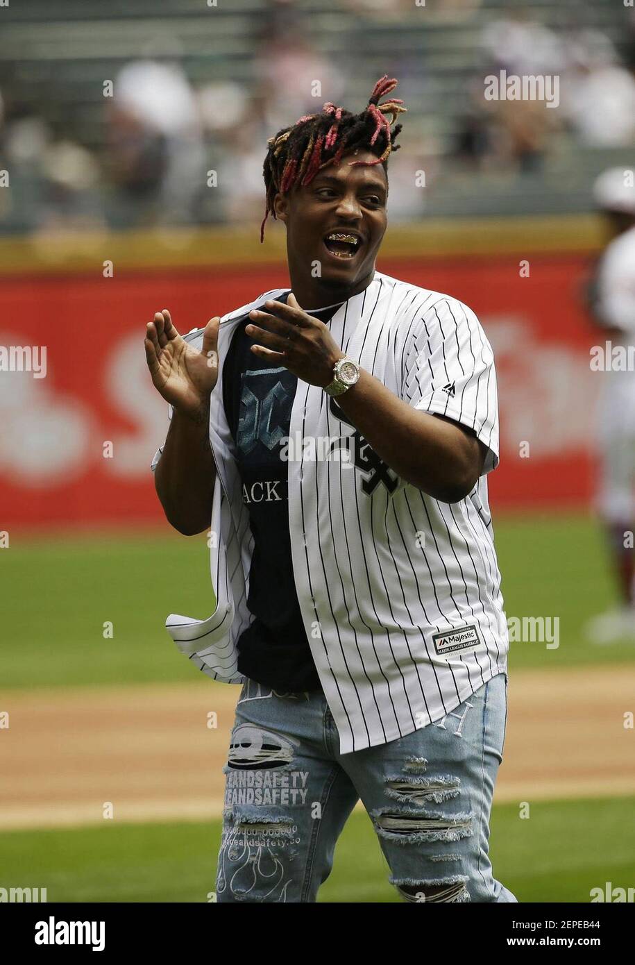 Juice wrld white sox cheap jersey