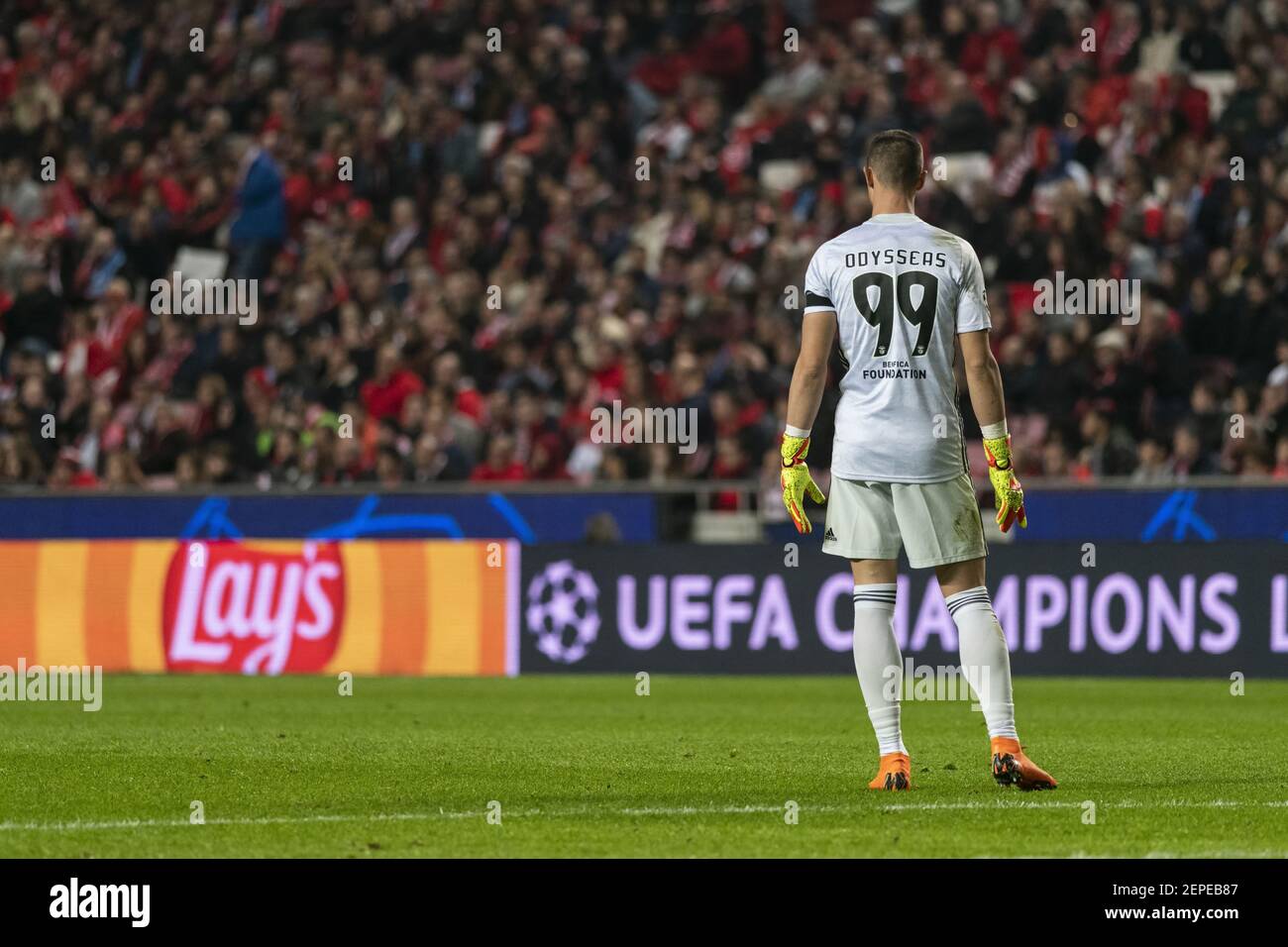 Odysseas Vlachodimos of SL Benfica seen in action during the UEFA Champions  League Match 2019/20 between SL Benfica and FC Zenit at Estádio da Luz in  Lisbon. (Final score; SL Benfica Lisbon