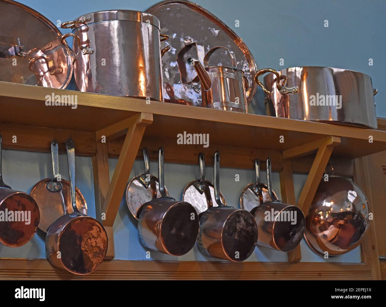 Old copper pots hires stock photography and images Alamy