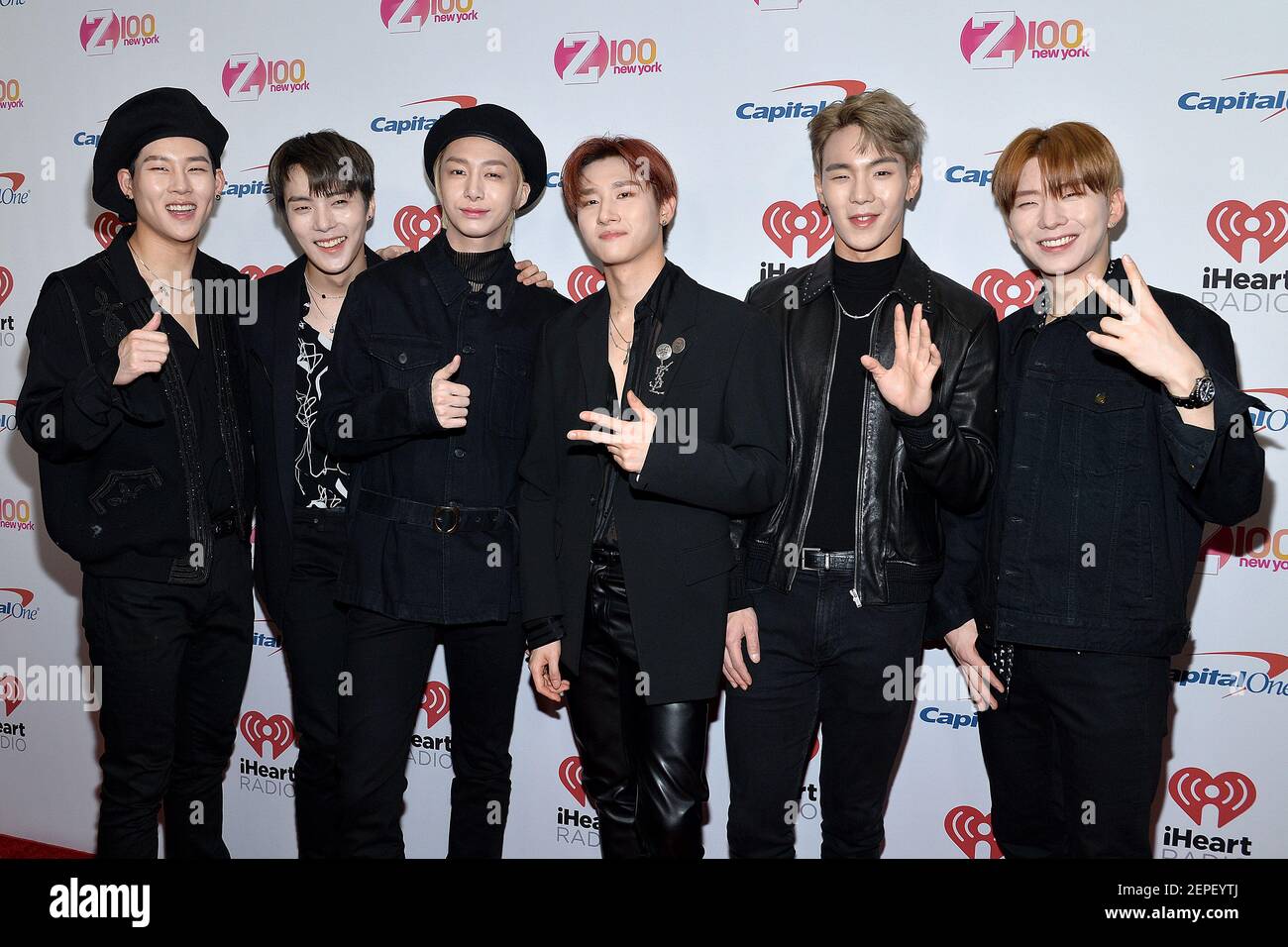 Members of the Korean Kpop band Monsta X attend Z100’s IHeartRadio