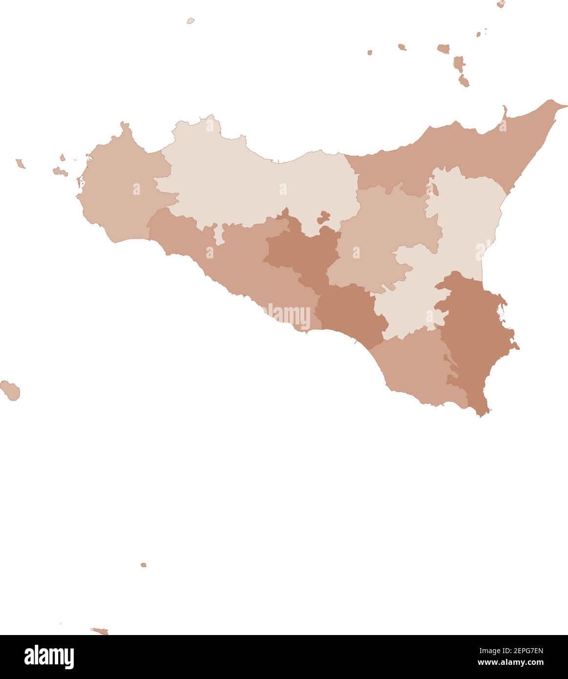 Sicily map, division by provinces and municipalities. Closed and perfectly  editable polygons, polygon fill and color paths editable at will. Levels. P  Stock Vector Image \u0026 Art - Alamy, image size:1163x1390