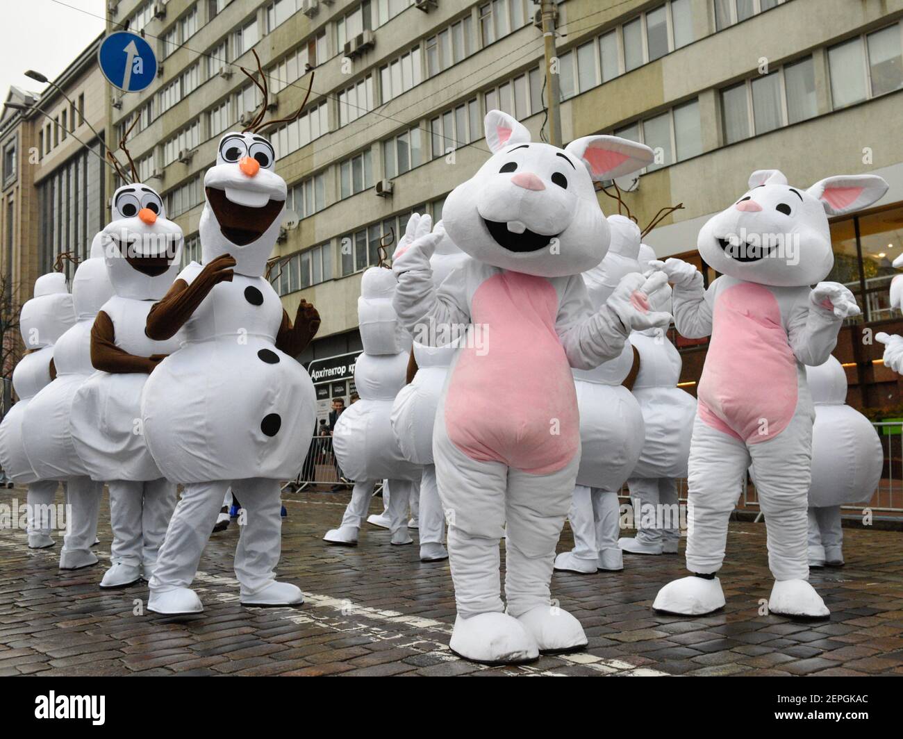 Fairy-tale characters dressed in various costumes during the first New Year parade. (Photo by Maksym Polishchuk / SOPA Images/Sipa USA Stock Photo - Alamy Fairy-tale characters dressed in various costumes during the first New Year parade. (Photo by Maksym Polishchuk / SOPA Images/Sipa USA Stock Photo - Alamy
