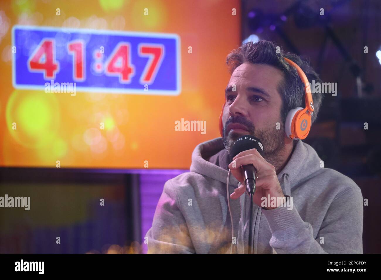 Adrien Devijver pictured at the end of the charity action 'Viva For Life',  organized by radio station VivaCite, part of Belgian French-speaking public  television and radio broadcaster RTBF, Monday 23 December 2019,