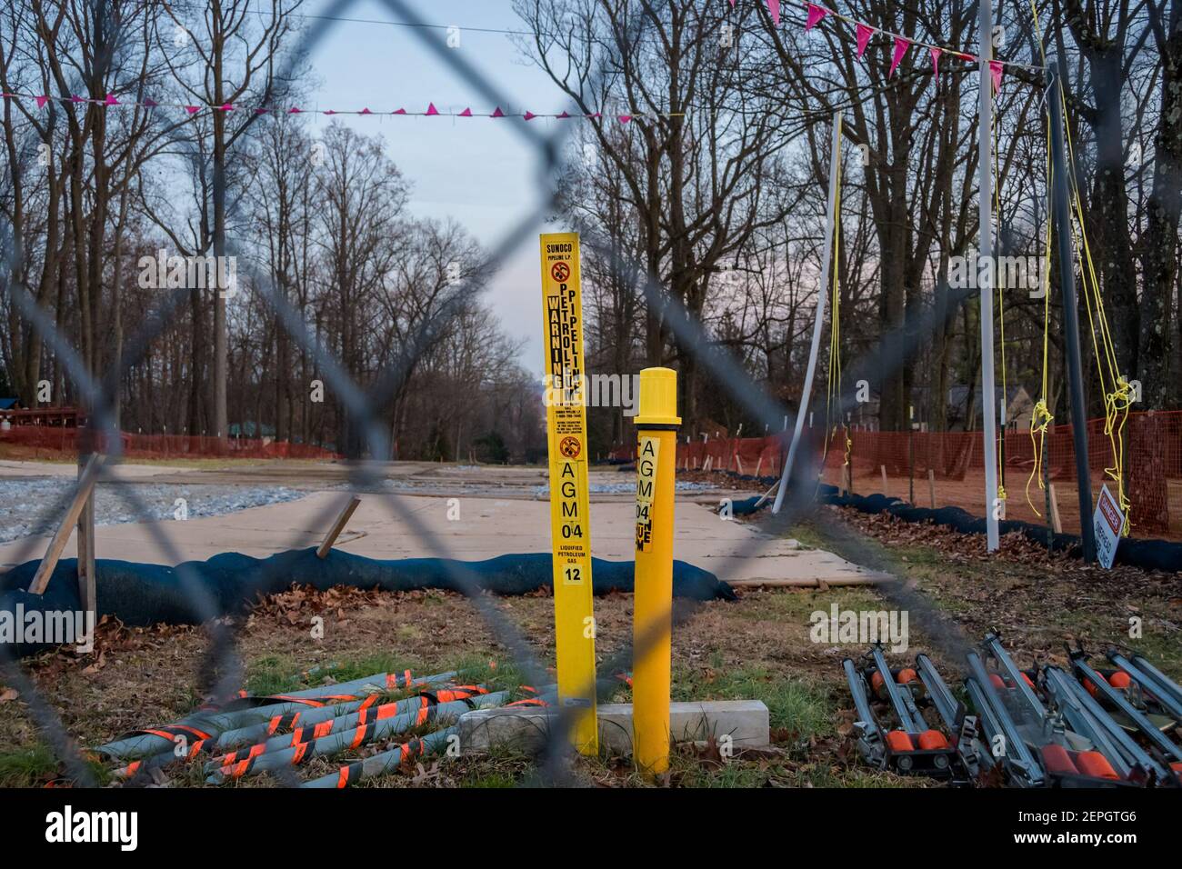 Section of the SUNOCO Mariner II East Pipeline construction in Exton