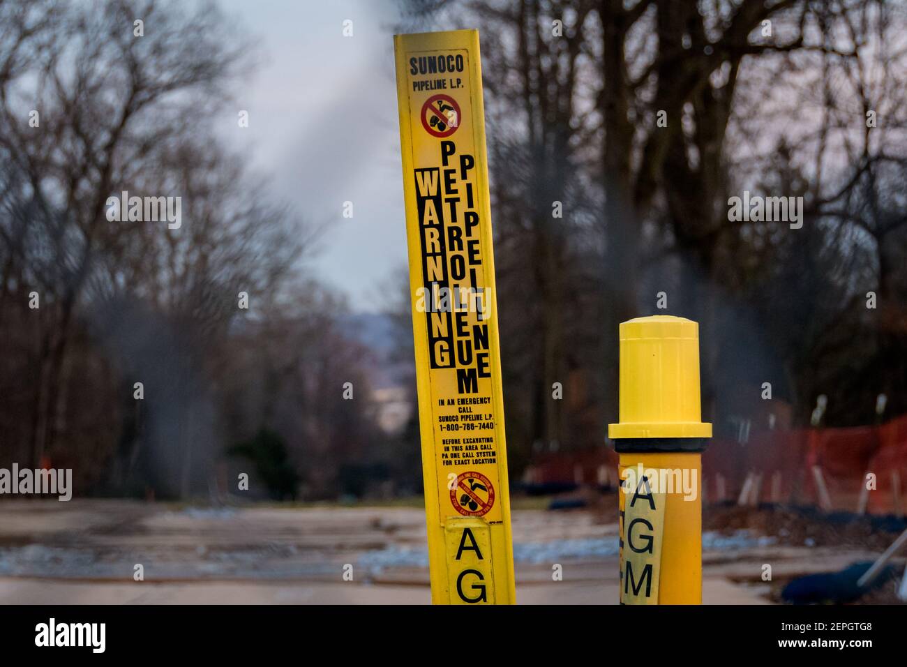 Section of the SUNOCO Mariner II East Pipeline construction in Exton