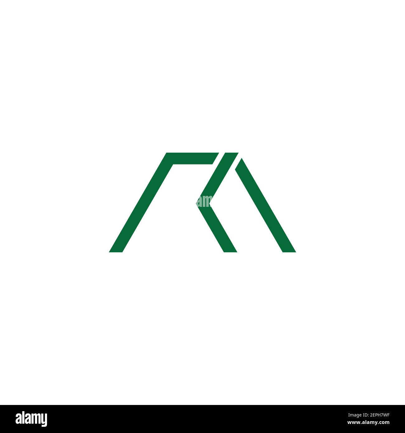abstract letter mk arrow geometric simple flat logo Stock Vector