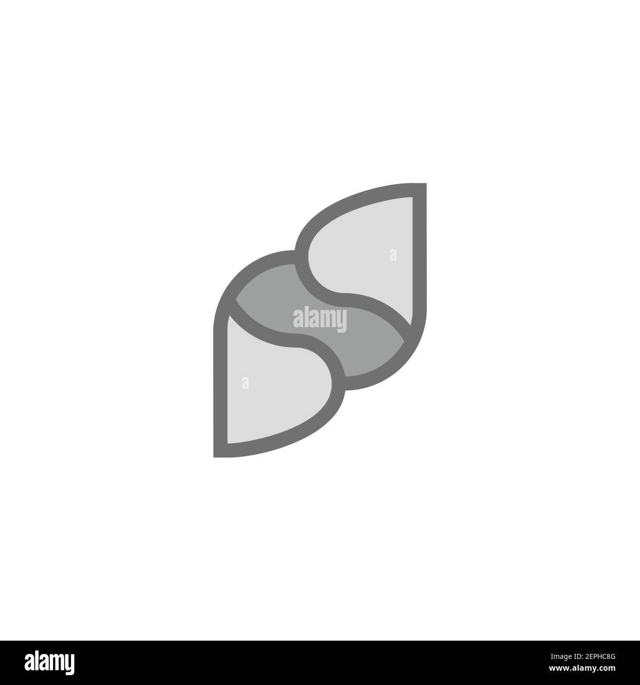 letter b d motion paper gradient design symbol logo vector Stock Vector