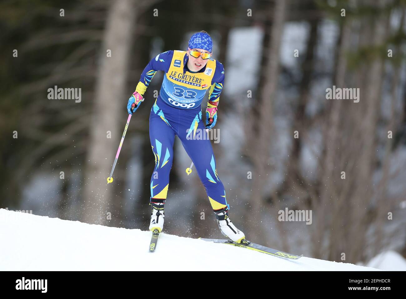 Irina Bykova, KAZ during the Women 15 km Interval Start Free of the FIS Tour de Ski Cross