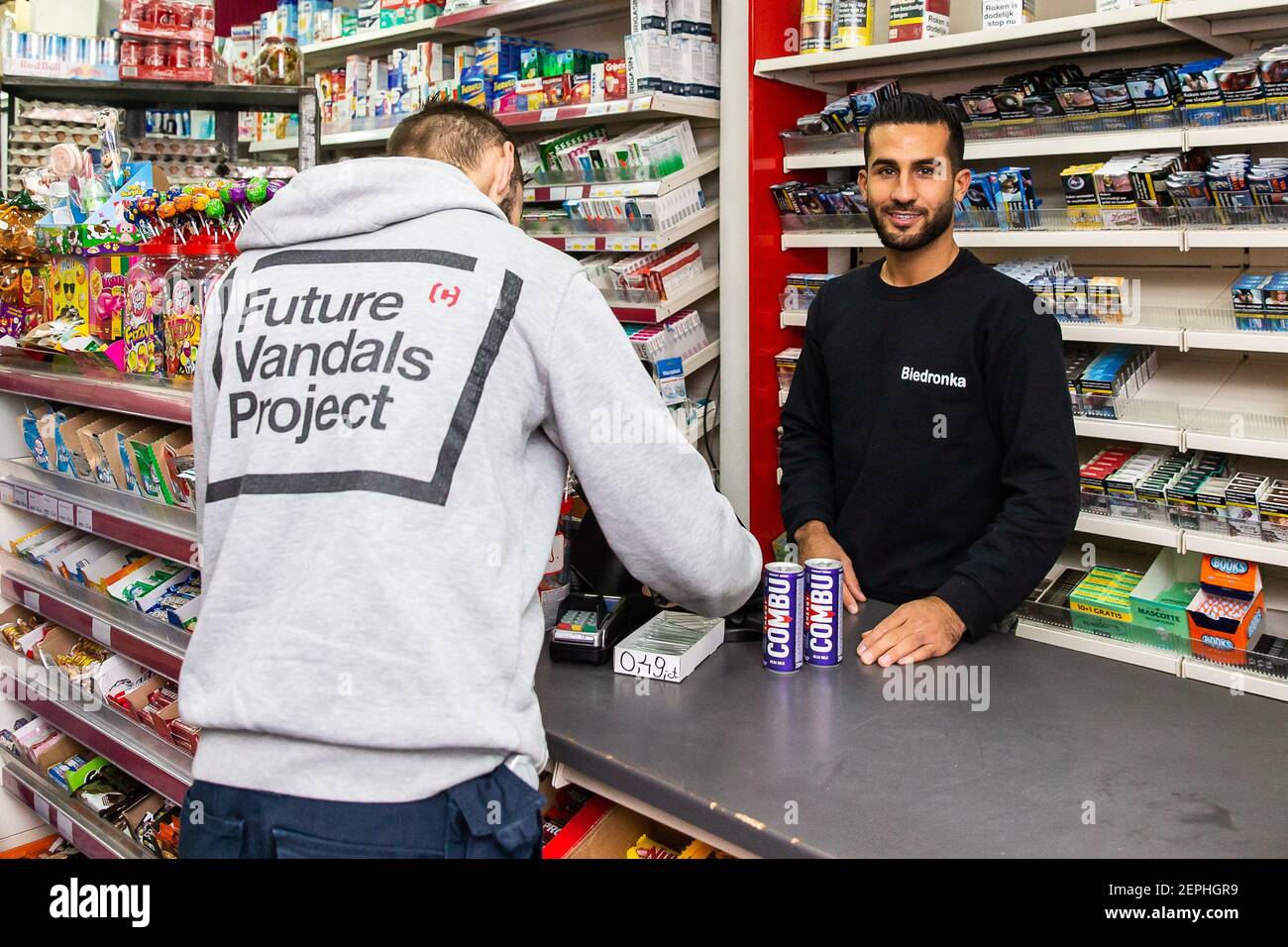 ROTTERDAM Netherlands 24-10-2019 , Dutch Football ELF Voetbal , Quick Boys , Mohamad Mahmoed in his store (Photo by Pro Shots/Sipa USA Stock Photo Alamy
