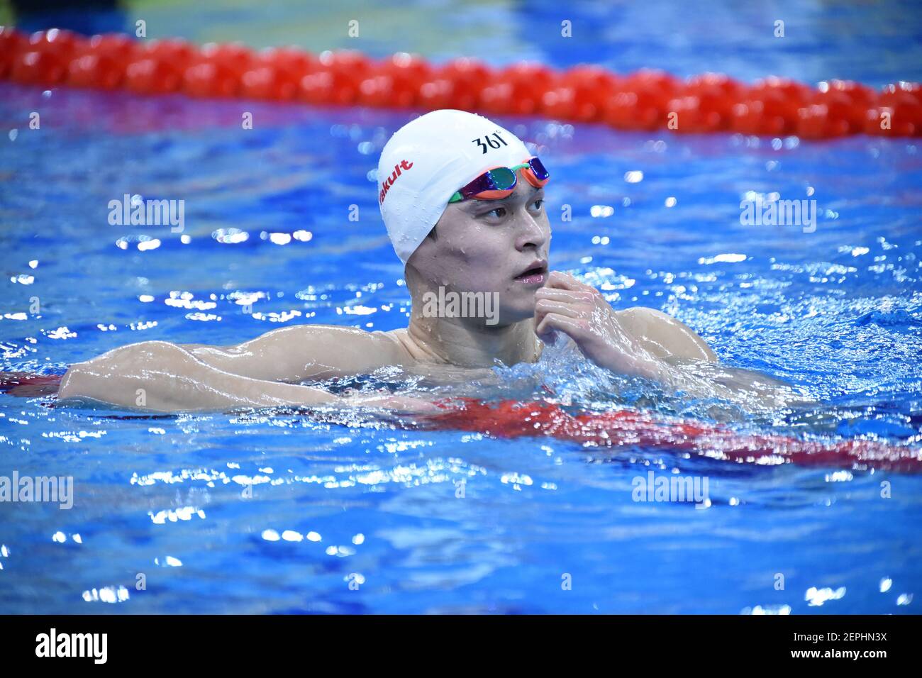 FileSun Yang swims in a swimming pool at the 2019 National Swimming