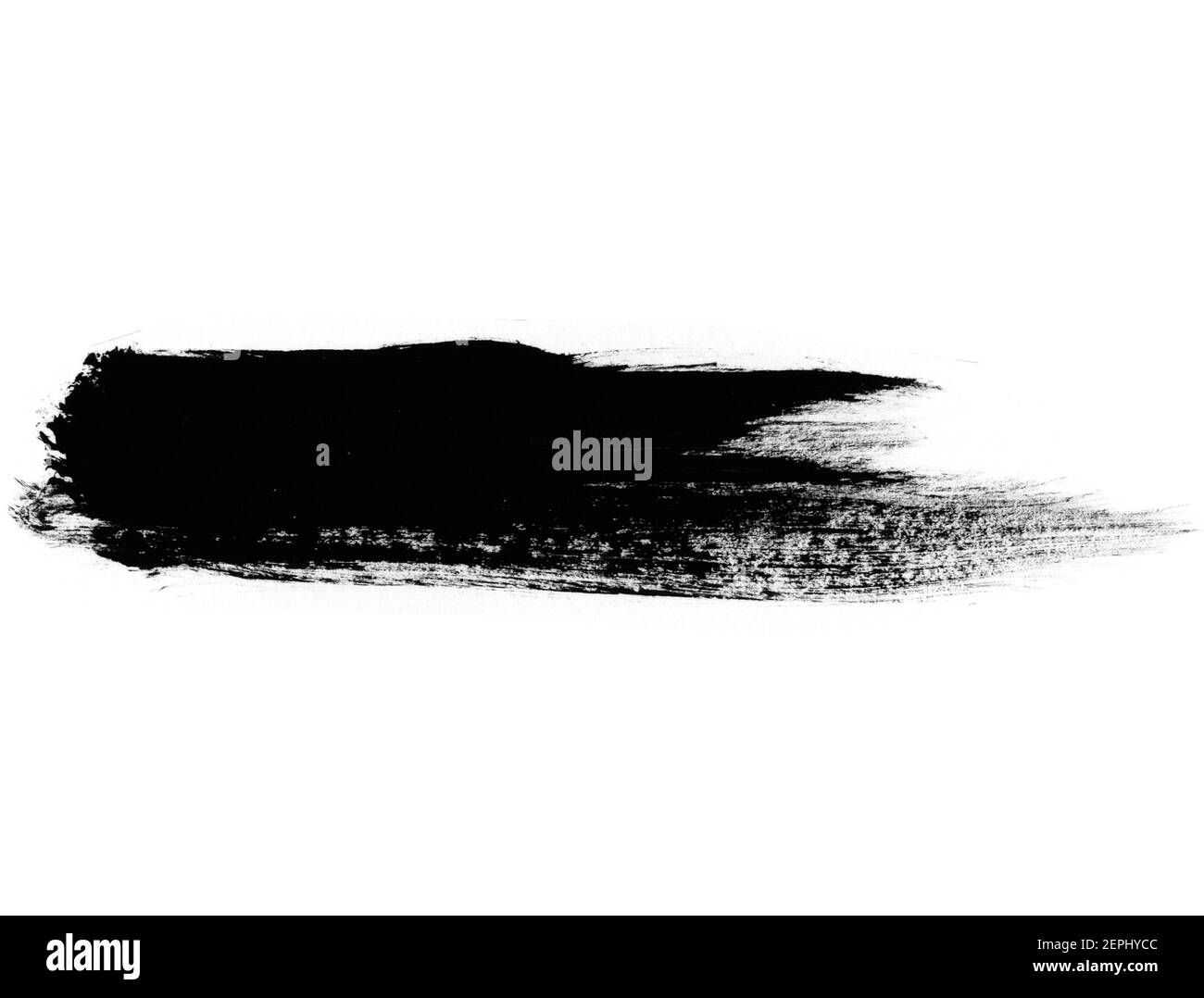 Black ink smear brush isolated on white Stock Photo Alamy
