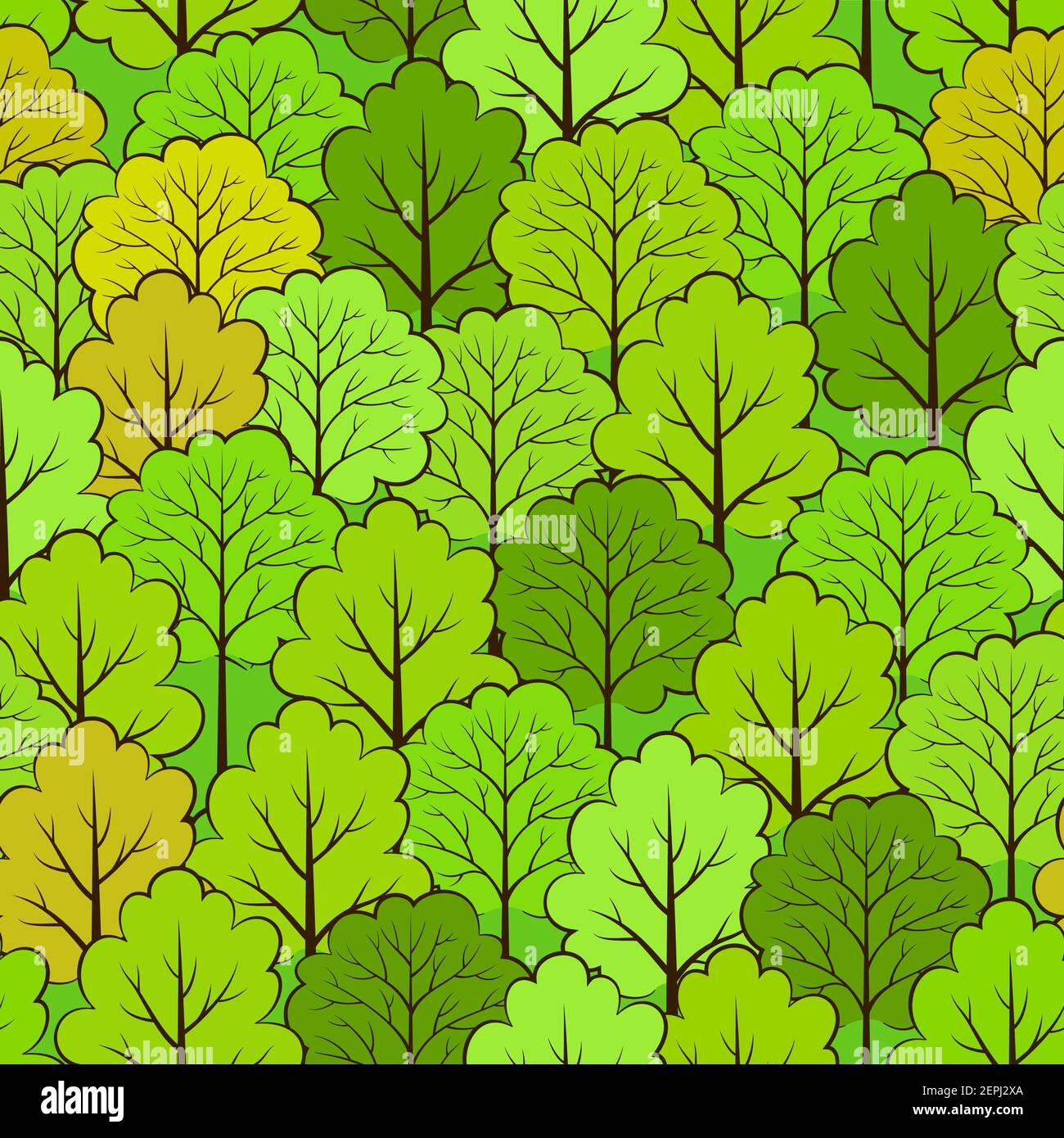 Forest, Seamless Background Stock Vector