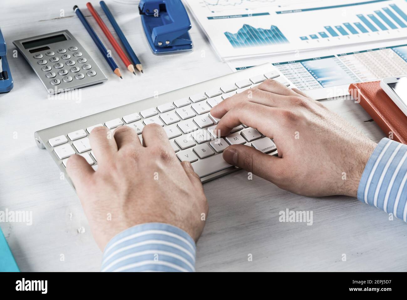 office work at the computer Stock Photo - Alamy