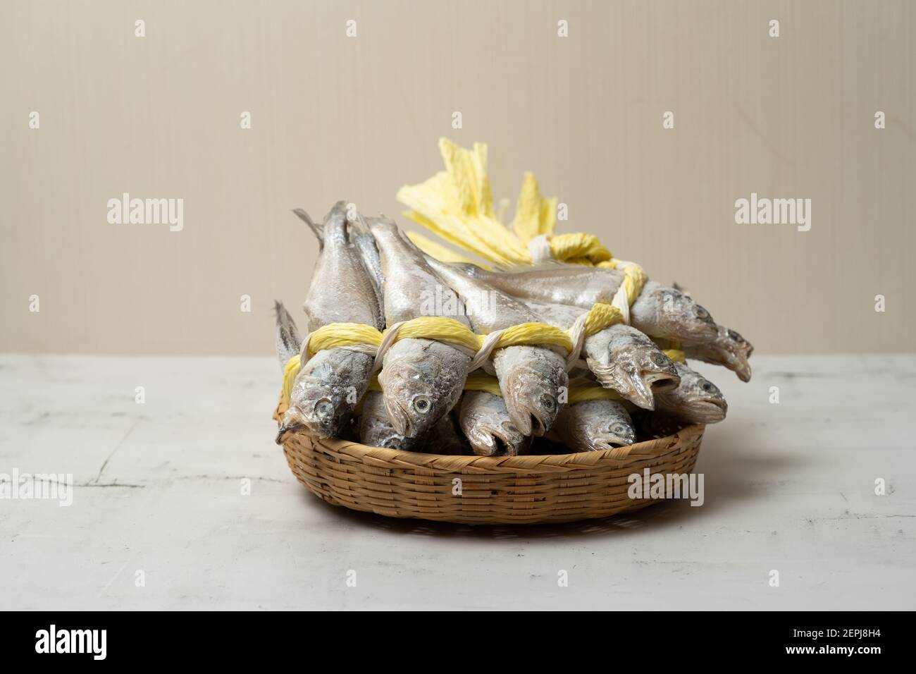 Salted dried yellow corvina is a very delicious fish that is grilled or