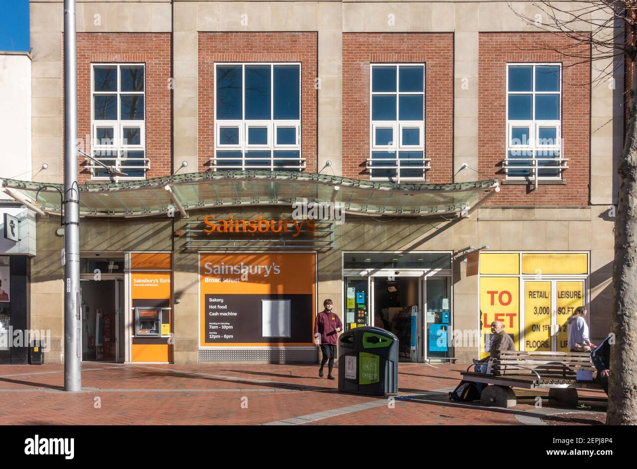 The Sainsbury's supermarket on Broad Street in Reading, UK Stock Photo