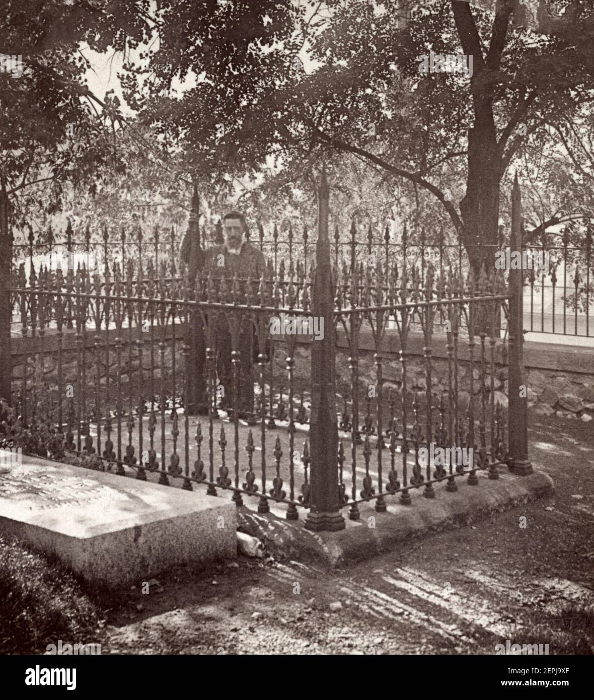 Grave of Brigham Young, Salt Lake City, Utah, 1904 Stock Photo