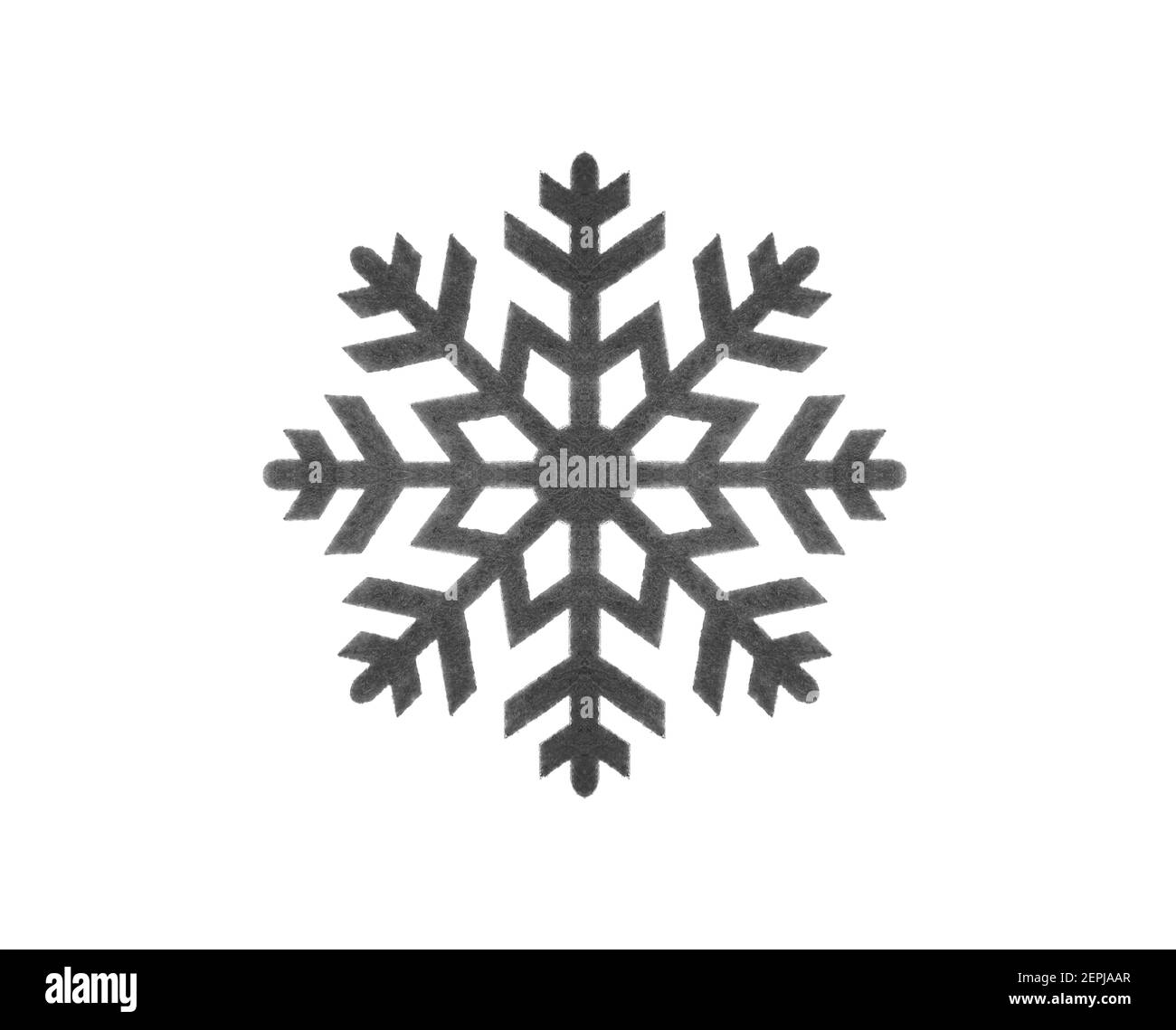 Toy snowflake isolated on white background. Stock Photo