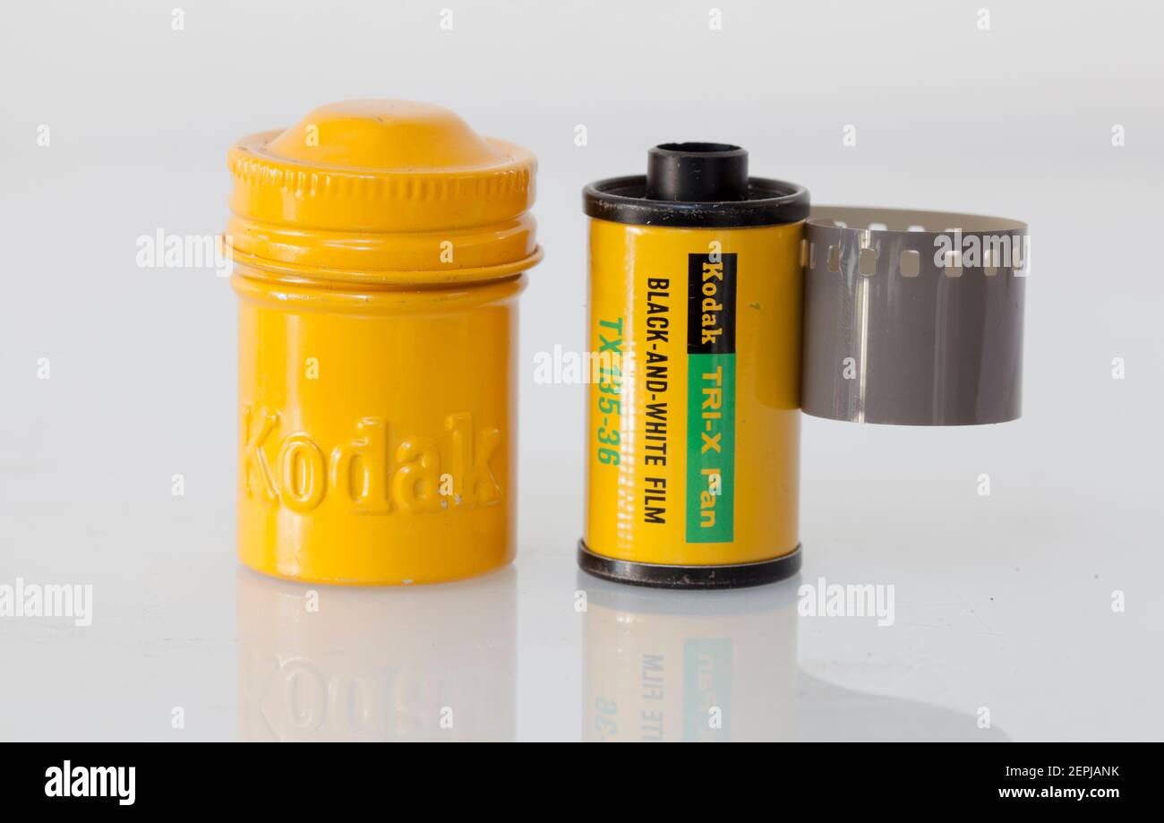 Old Kodak Tri X Pan Photographic Film Stock Photo