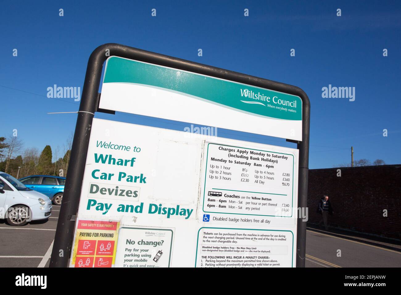 Pay and Display Car Park, Devizes, Wiltshire Stock Photo Alamy