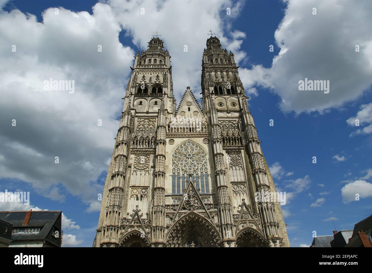 Gothic cathedral of Saint Gatien (built between 1170 and 1547), Tours