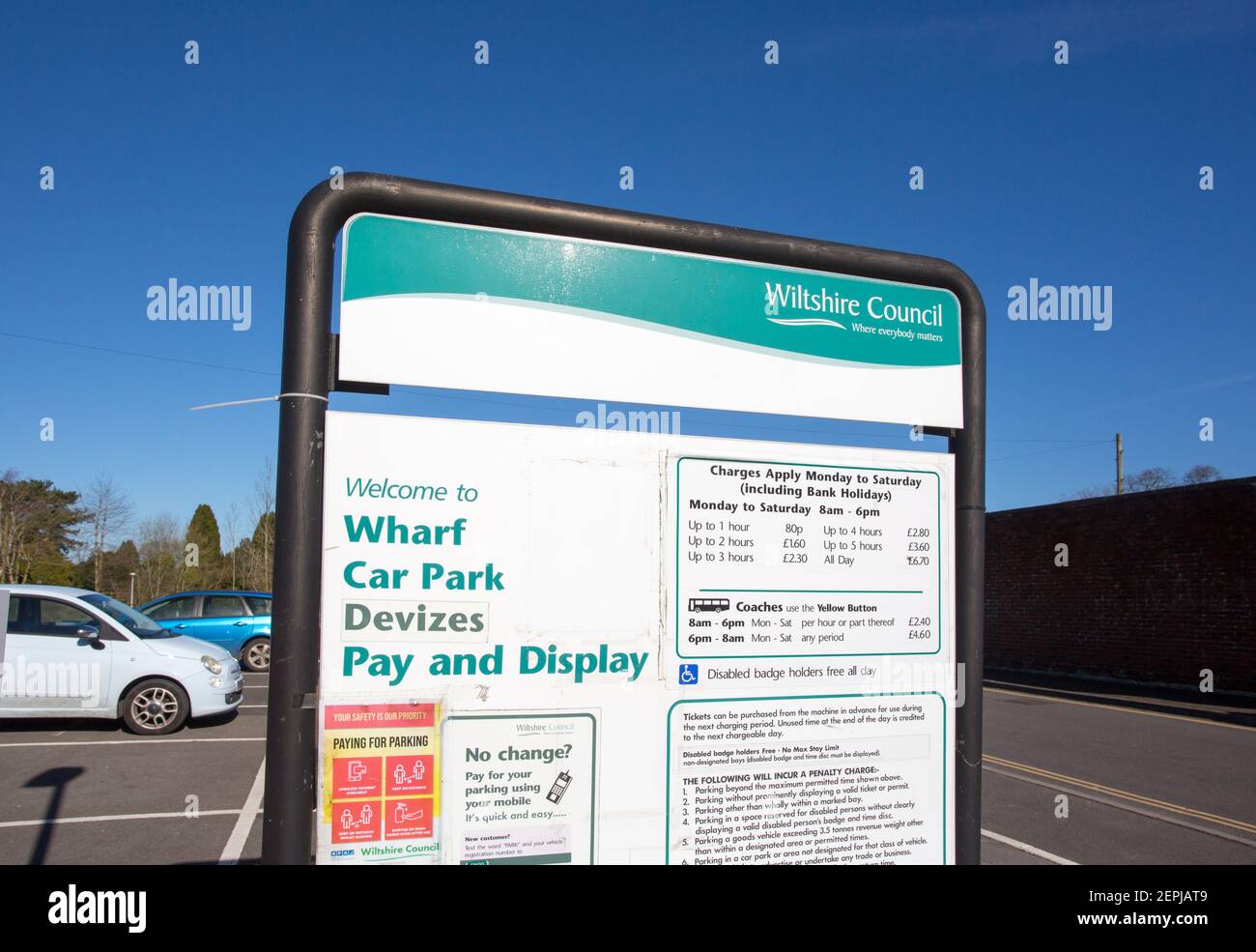Pay and Display Car Park, Devizes, Wiltshire Stock Photo Alamy