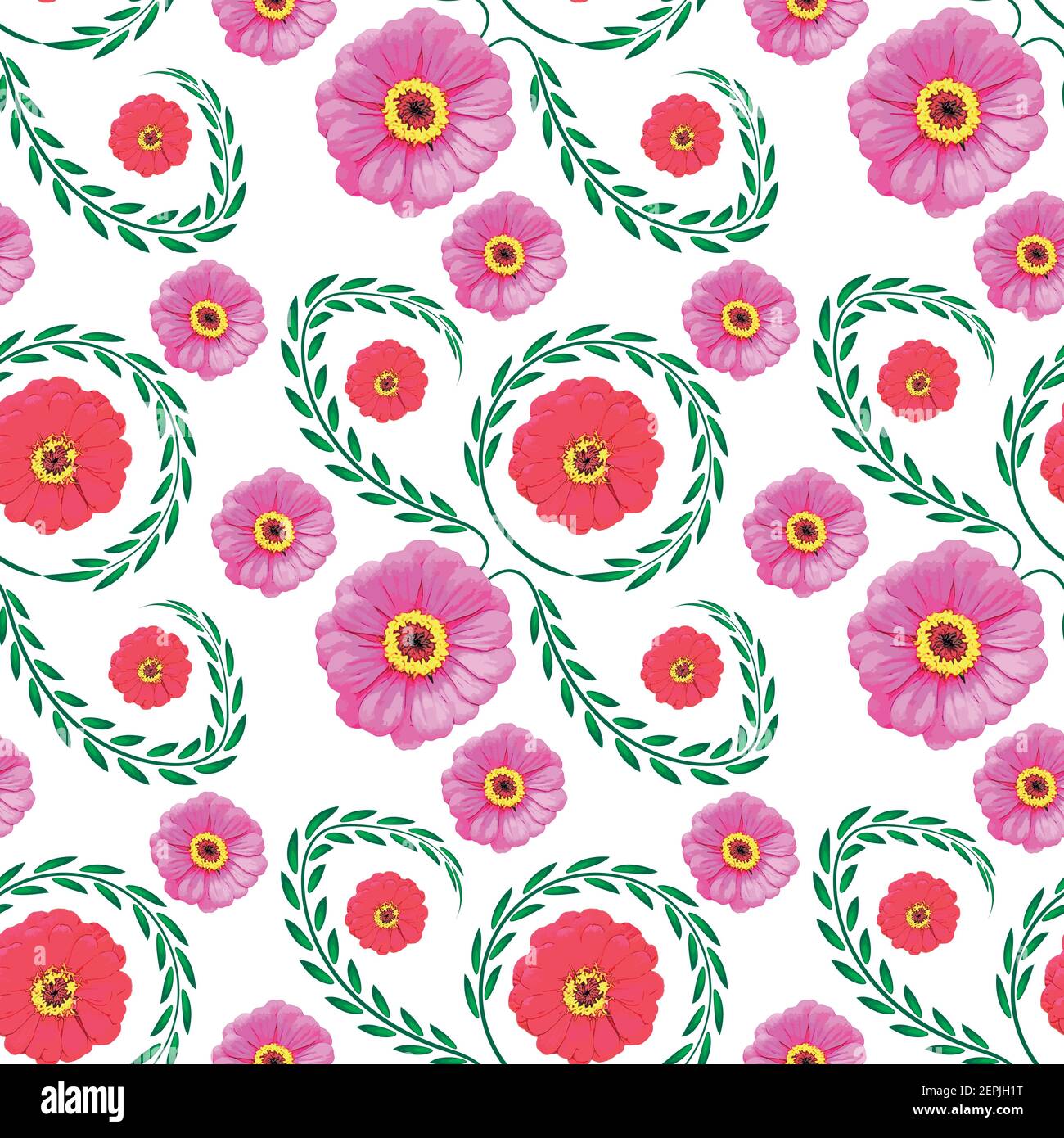 Summer seamless pattern on a square background - flowers gerberas ...