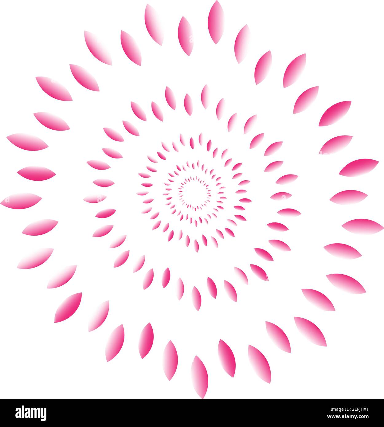 Spiral flower petal abstract design in pink color for multipurpose use like website, paper print, tiles texture, banner, poster, logo templates Stock Vector