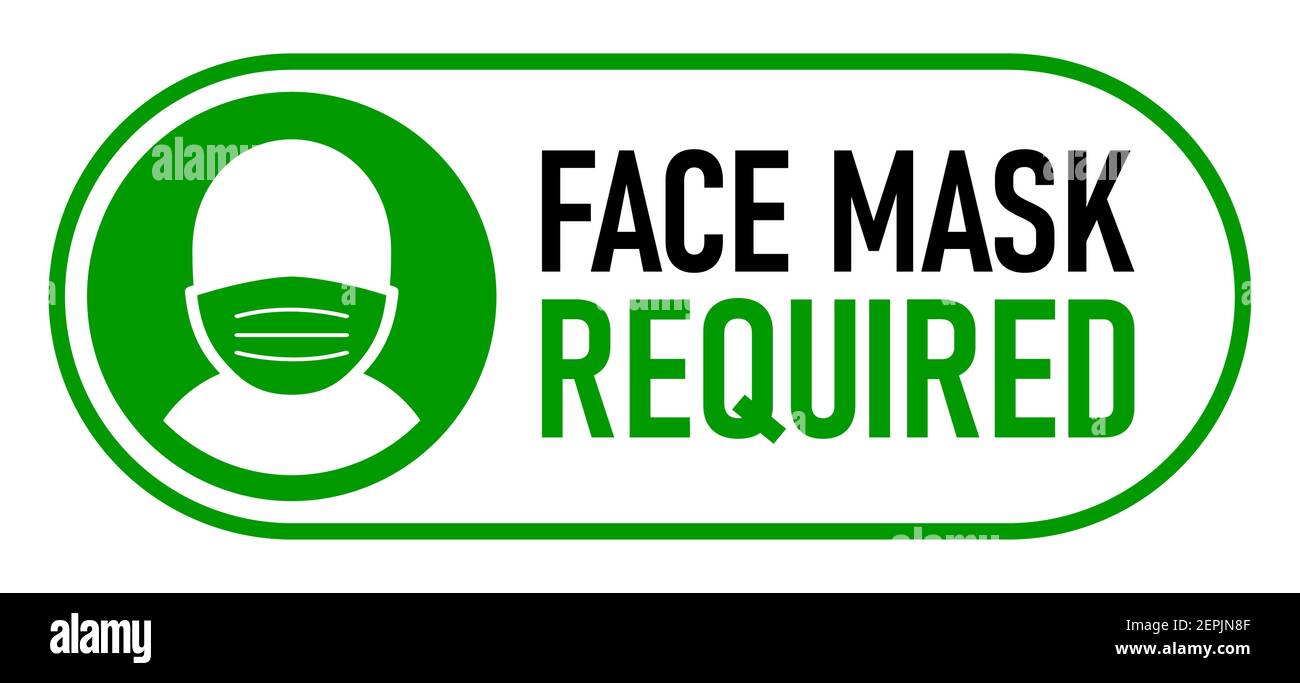 Face Mask Required On Off Slider Style Warning Icon. Vector Image Stock ...
