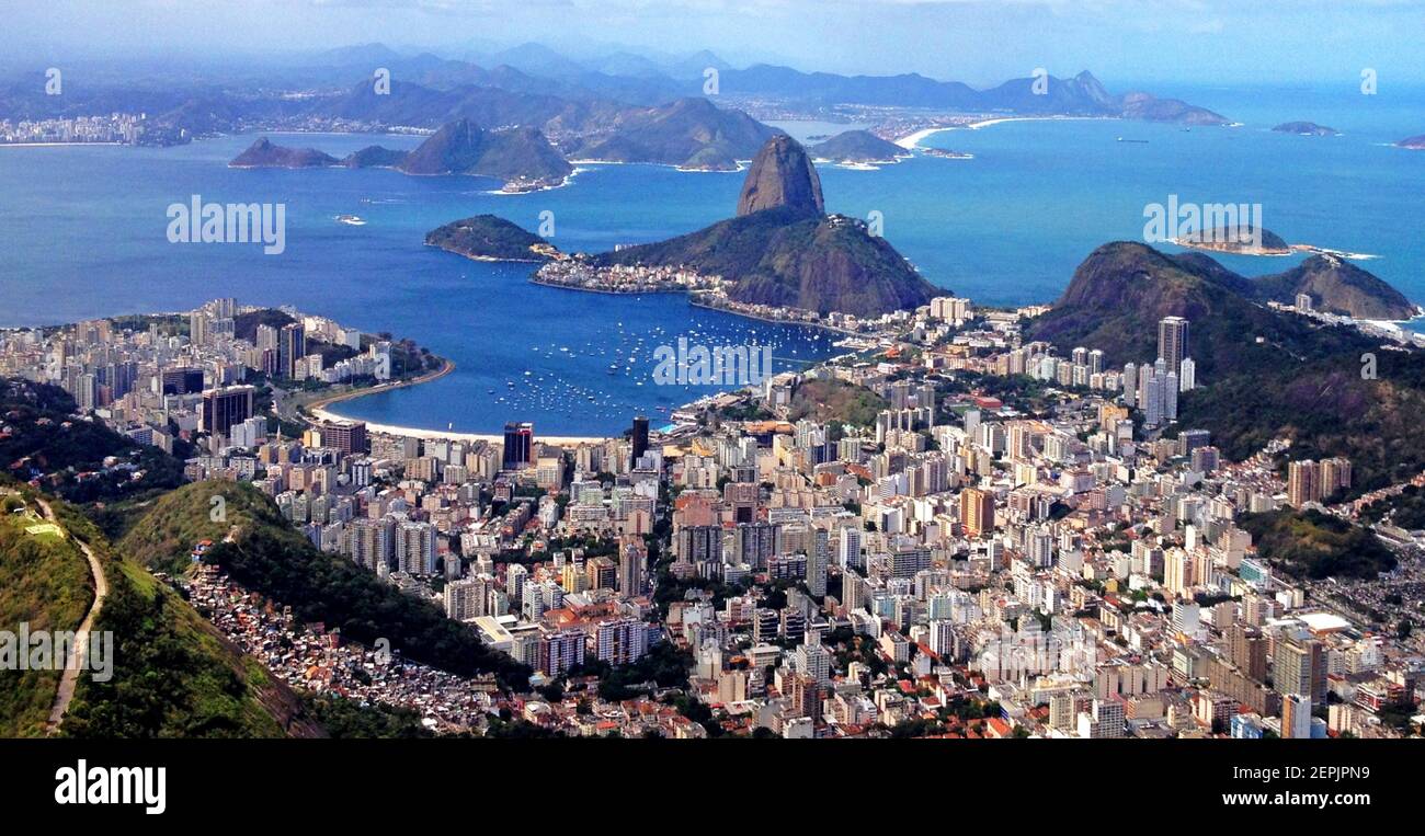 Rio de Janeiro, Brazil From Above Stock Photo