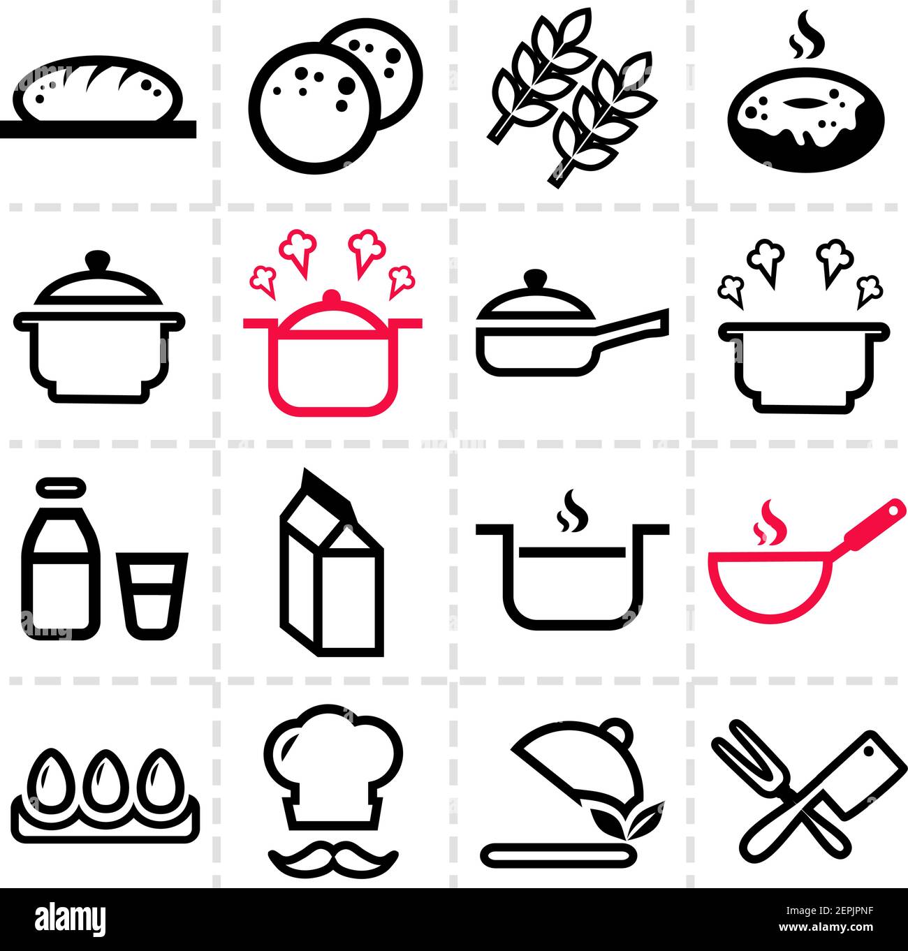 Outline food icons vector set Stock Vector Image & Art Alamy