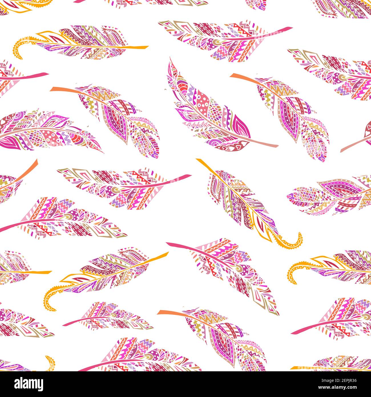 hand drawn feathers 2 Stock Vector