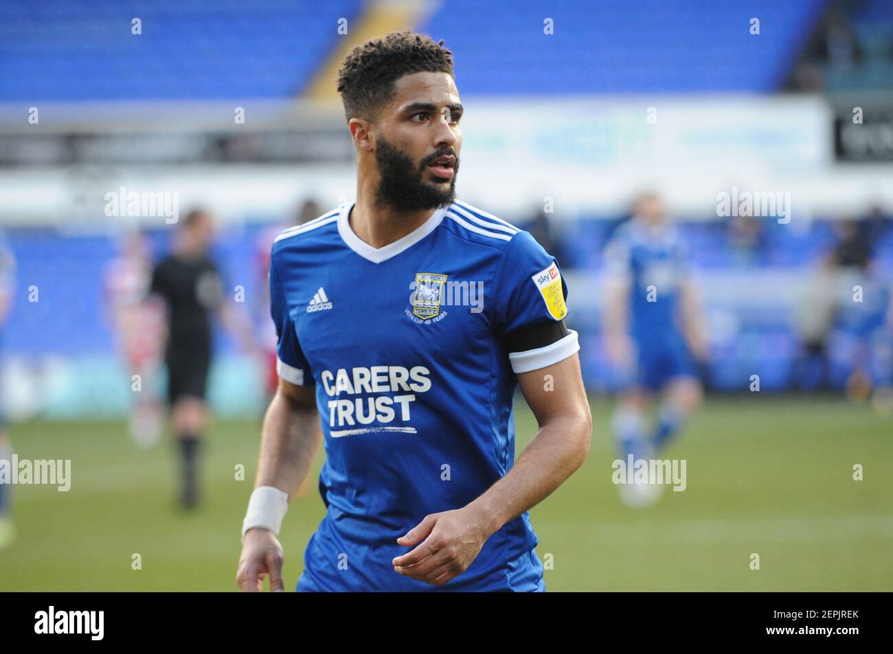 Ipswich, UK. 27th February 2021Ipswichs Keanan Bennetts during the Sky Bet League 1 match between Ipswich Town and Doncaster Rovers at Portman Road, Ipswich on Saturday 27th February 2021. (Credit: Ben Pooley | MI News) Credit: MI News & Sport /Alamy Live News Stock Photo