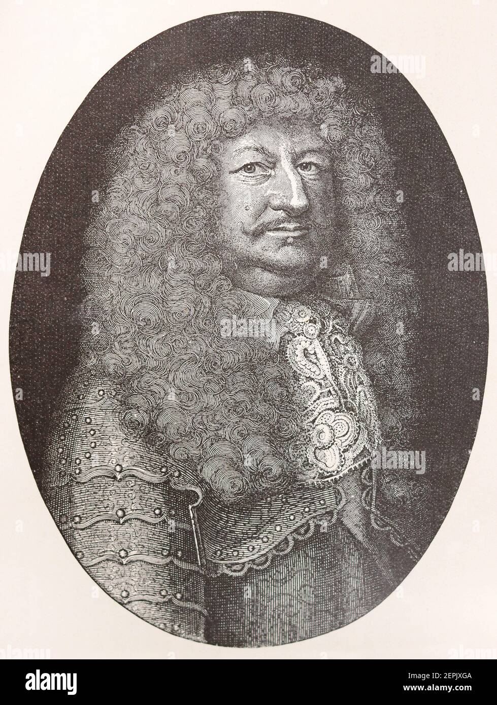 Frederick William (German: Friedrich Wilhelm; 16 February 1620 – 29 April 1688) was Elector of Brandenburg and Duke of Prussia, thus ruler of Brandenburg-Prussia, from 1640 until his death in 1688. A member of the House of Hohenzollern, he is popularly known as 'the Great Elector' (der Große Kurfürst) because of his military and political achievements. Frederick William was a staunch pillar of the Calvinist faith, associated with the rising commercial class. Stock Photo