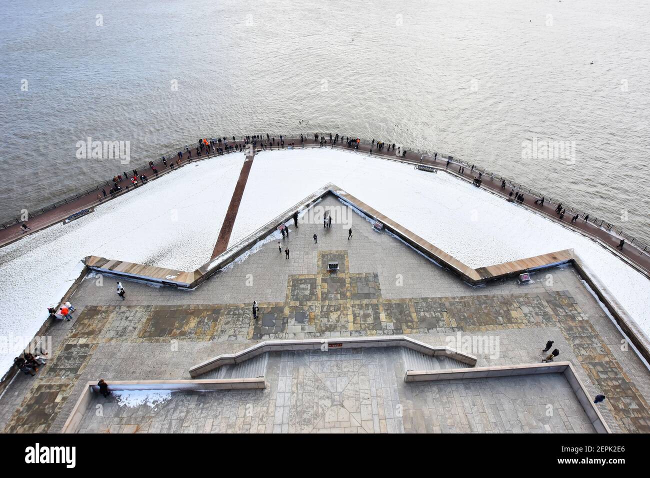 Liberty State Park seen from the Statue of Liberty, New Jersey, New