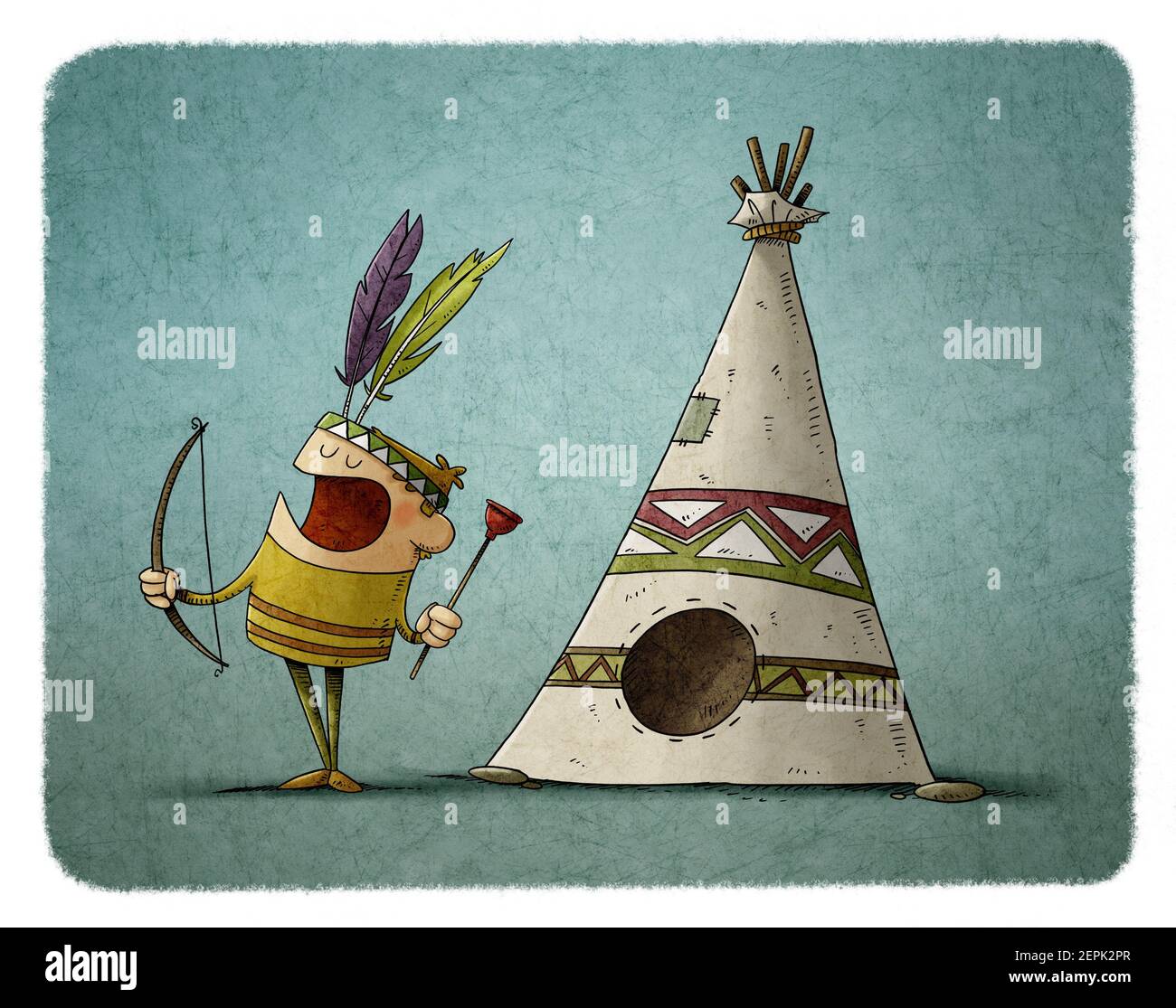 Boy playing with bow and arrow Cut Out Stock Images & Pictures - Alamy