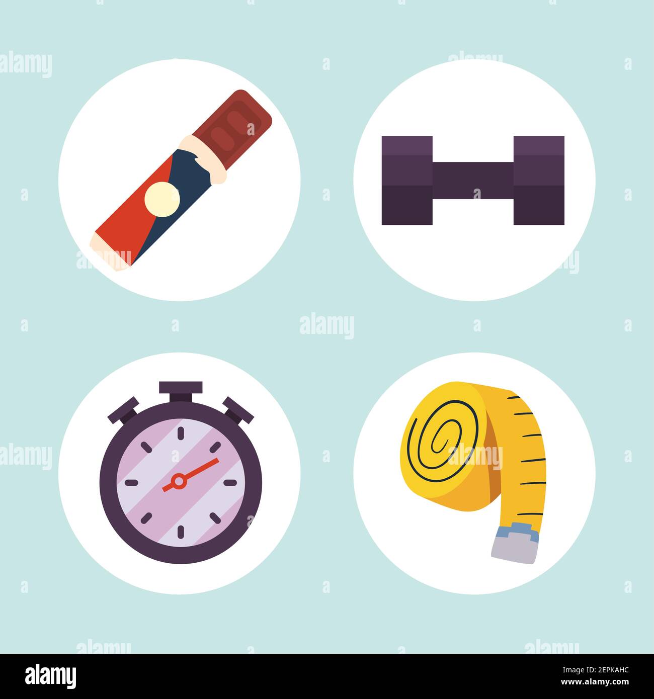 Fitness symbol set design, Gym sport and bodybuilding theme Vector ...