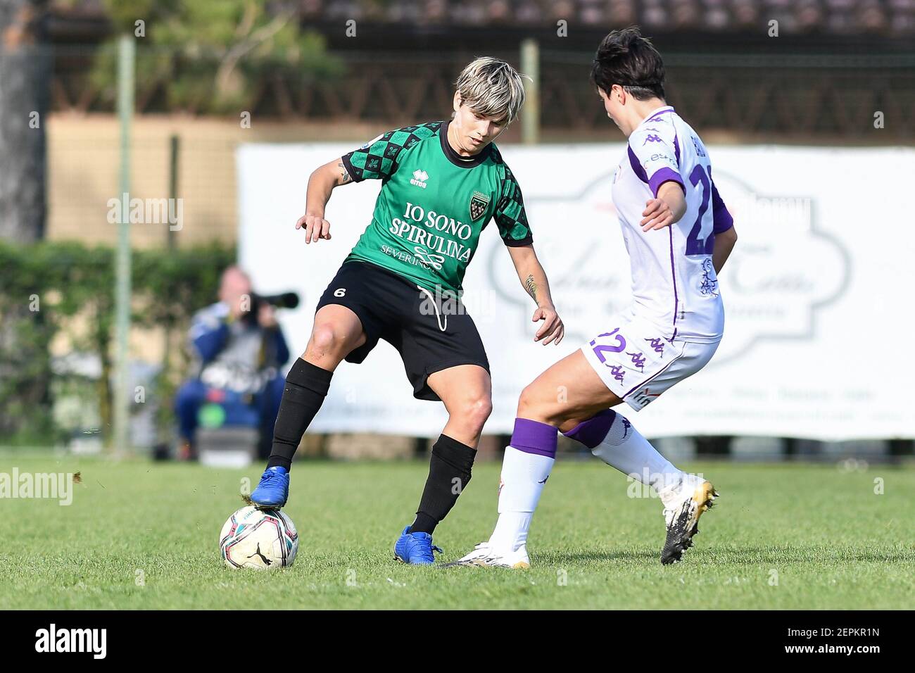 Teresa Claudia Pires Neto (ACF Fiorentina Femminile) during AC Milan vs ACF  Fiorentina femminile, Italian f - Photo .LiveMedia/Francesco Scaccianoce  Stock Photo - Alamy