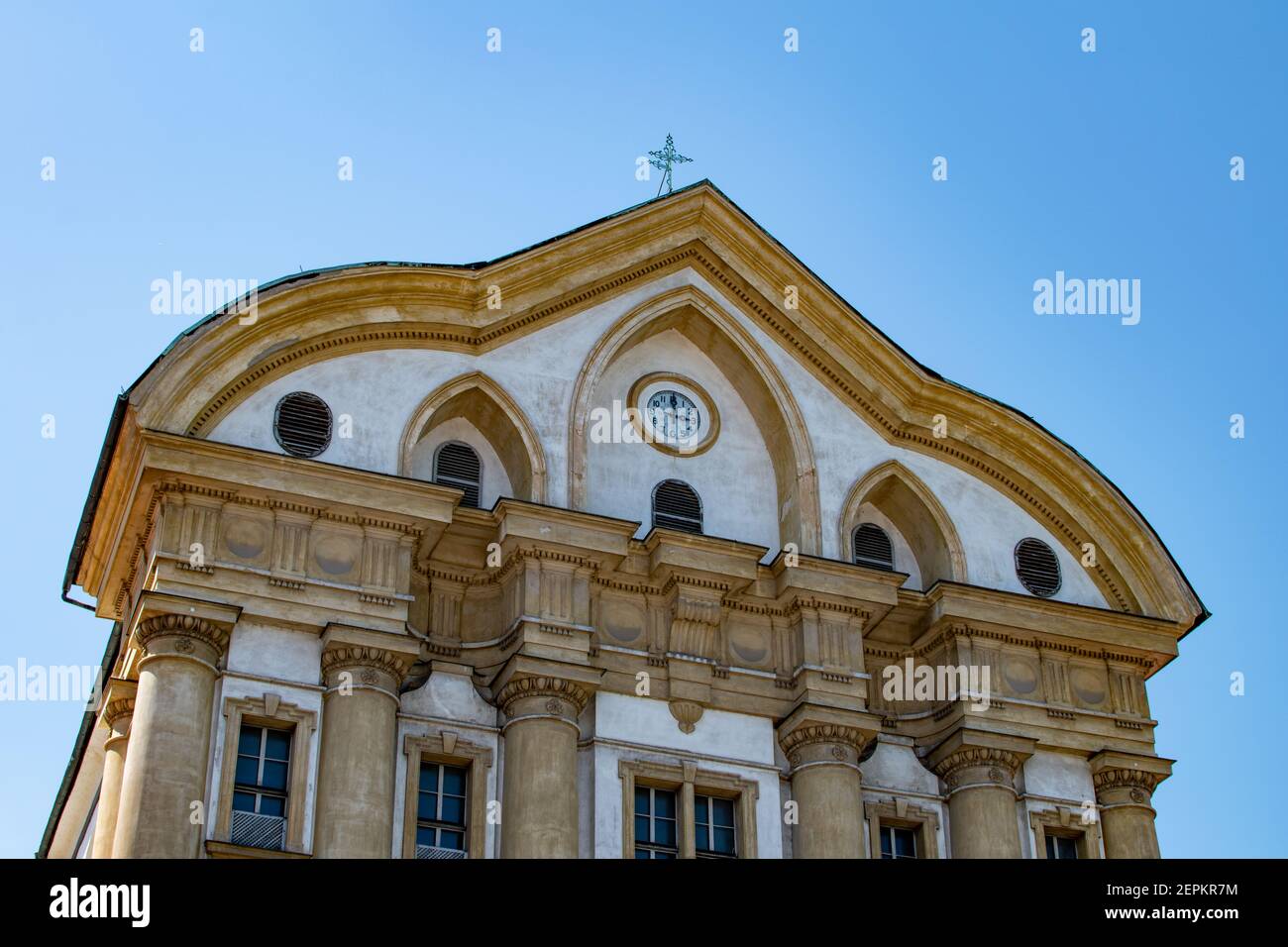Ursuline Monastery Church at Congress Square in Ljubljana Slovenia Stock Photo