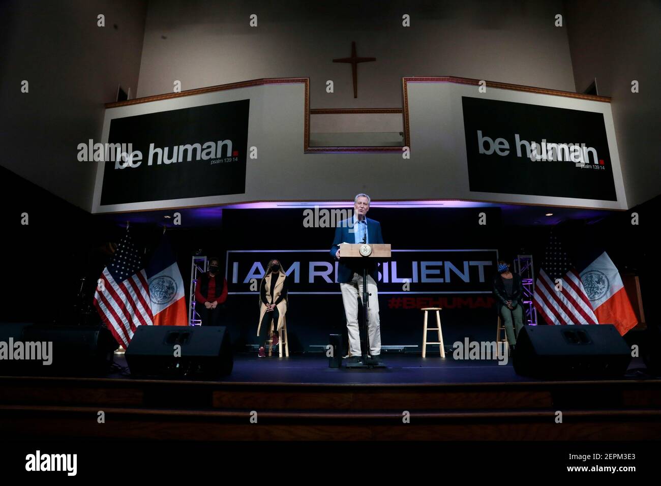 New York, NY, USA. 27th Feb, 2021. New York City Mayor Bill De Blasio ...