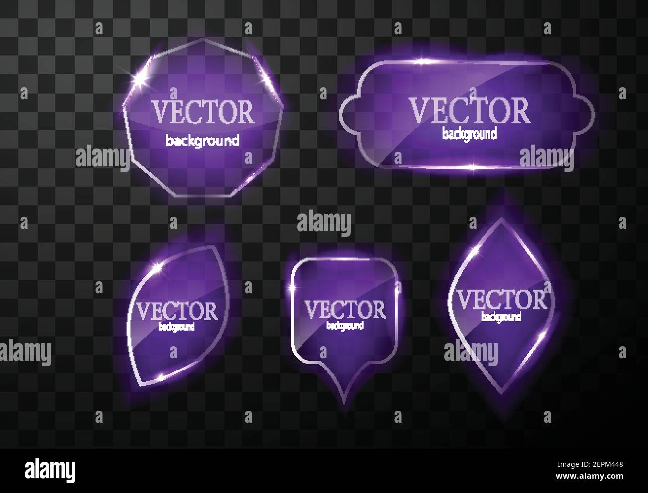 Glass vector button plane. Easy editable background Stock Vector