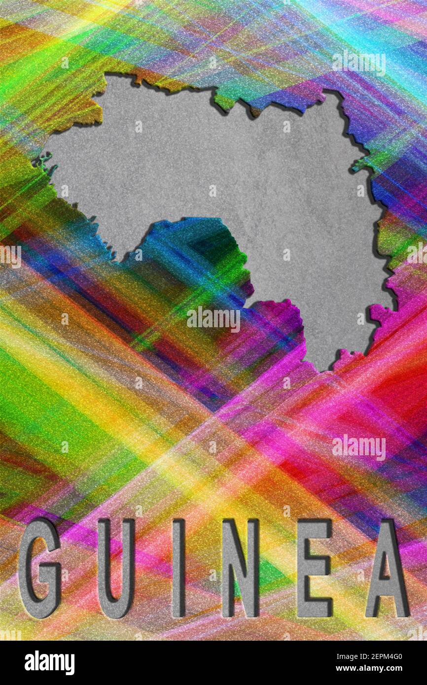 Guinea Background Map of Guinea, colorful background, copy space Stock Photo - Alamy