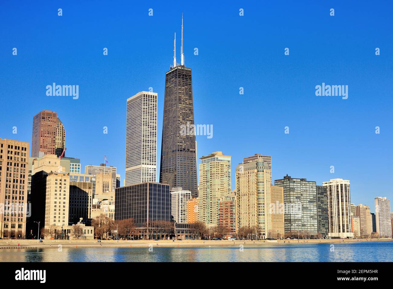 The John Hancock Building dominating the Gold Coast area of Chicago