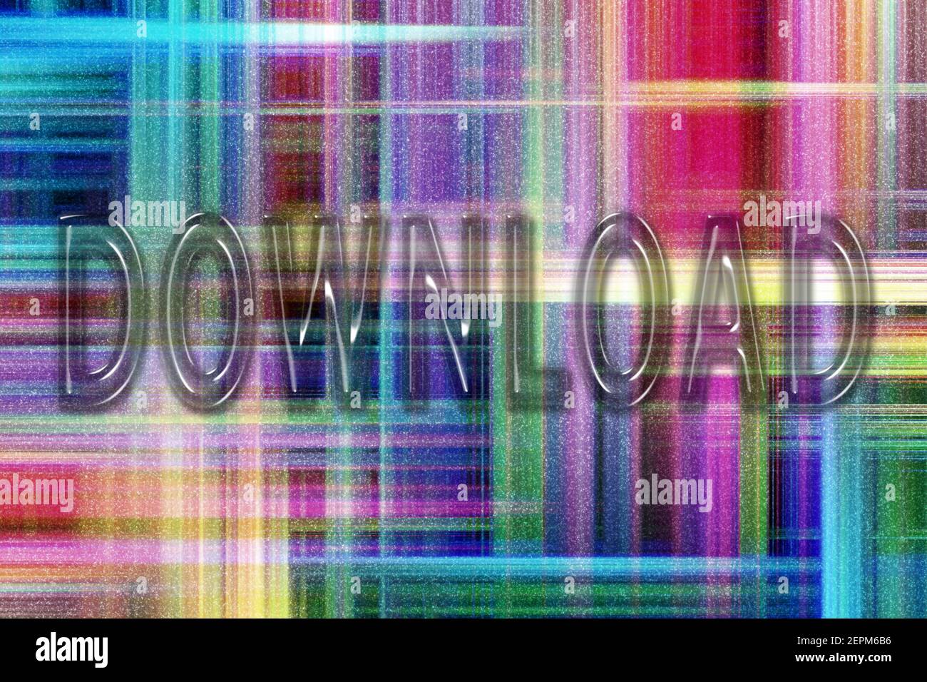 Text Downlaoding Download Text, downloading sharing concept, IT technology, colorful ...