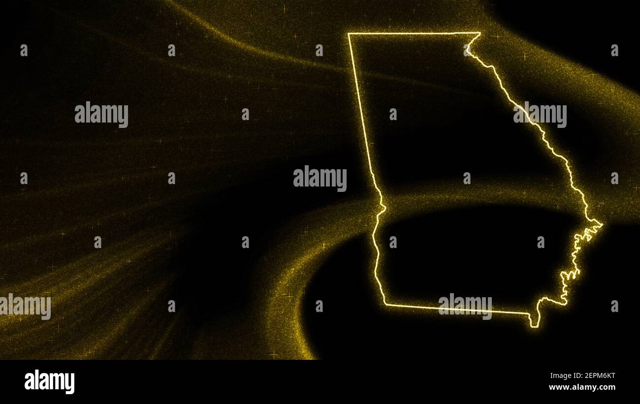 Map of Gold glitter map on dark background Stock Photo Alamy